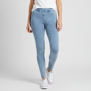 Aritzia Wilfred Leggings 2000s Y2K Blue Acid Wash skinny ankle leg Size Small